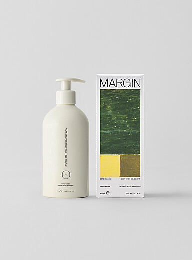 Le nettoyant pour le corps Core Encens, bois, ambre gris