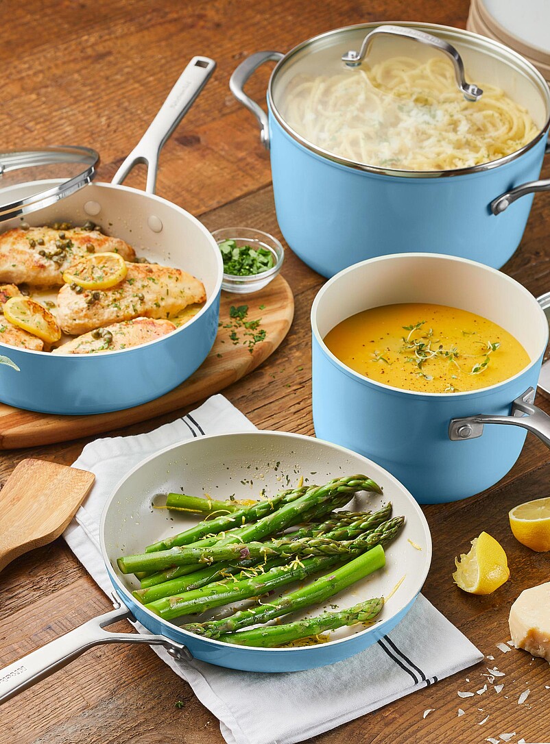 Lot De 12 Ustensiles De Cuisine En Silicone - Batterie Avec Poignée Bois, Rangement Seau, Qualité Alimentaire - 10