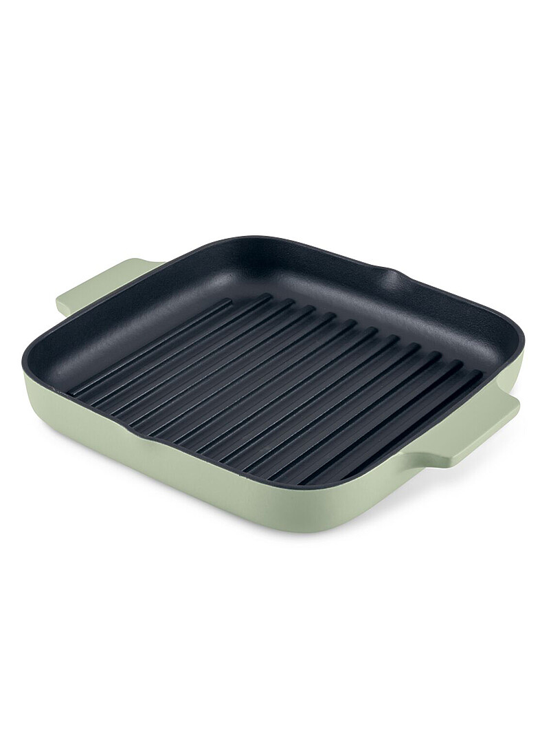 Square Enamelled Cast-Iron Grill Pan 28 Cm