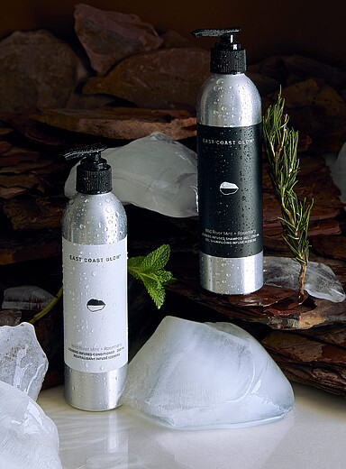 Iceberg water-infused shampoo and conditioner