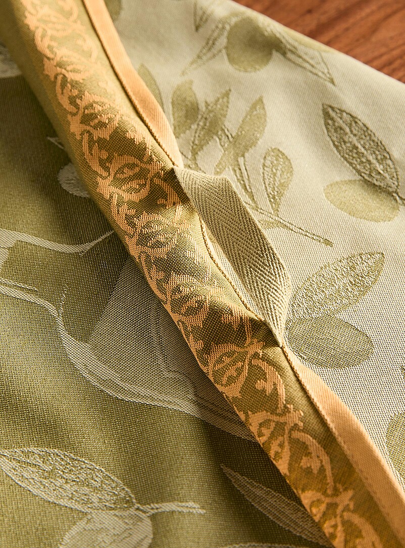 Simons Maison: Le linge &agrave; vaisselle branches d'olivier Kaki - Sauge - Olive