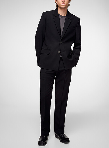 Won Hundred: Le pantalon &agrave; plis nervur&eacute;s Jax Noir pour homme