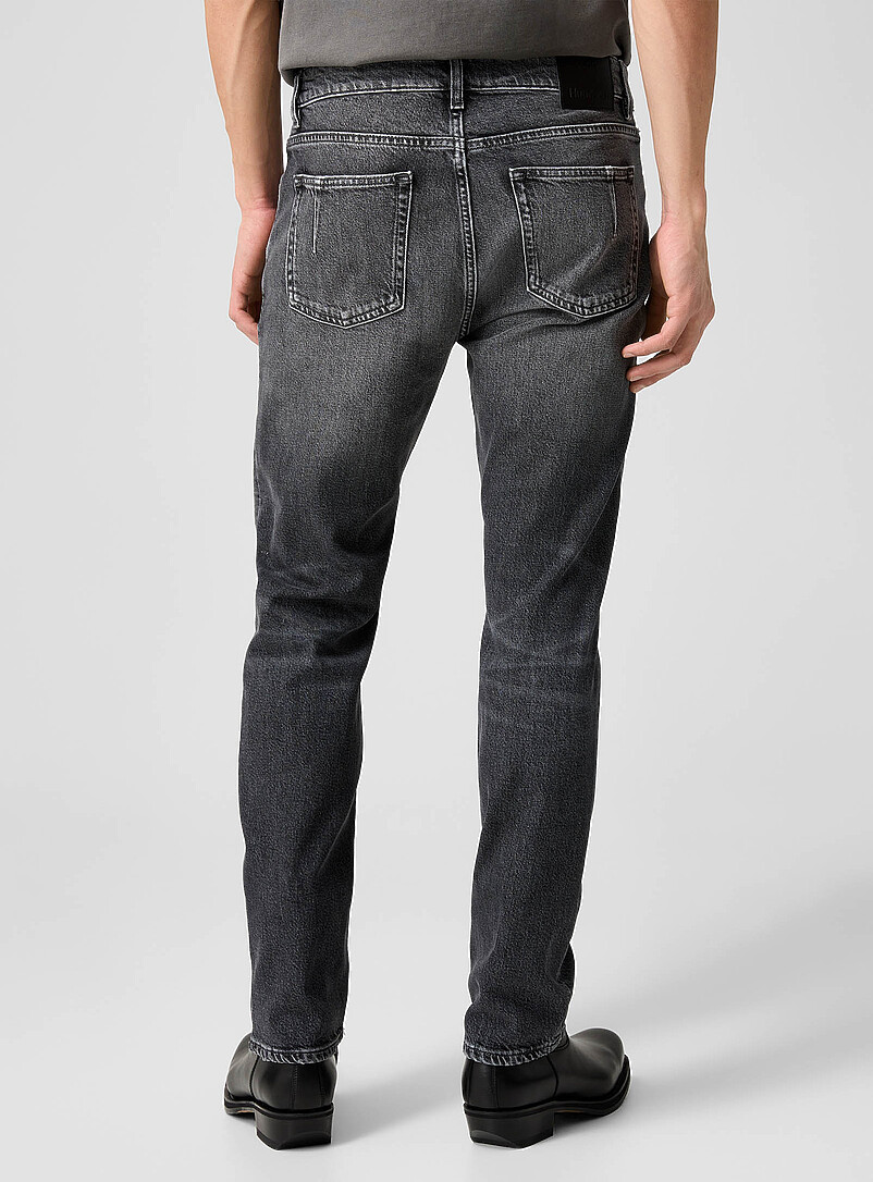 Won Hundred Charcoal Archer tapered grey jean for men