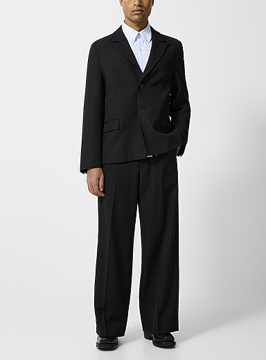 Won Hundred Black Eron wide-leg twill pant for men