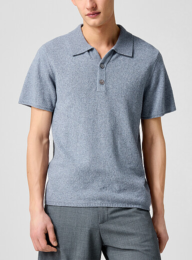 Won Hundred: Le polo tricot sec Jonas Bleu pour homme
