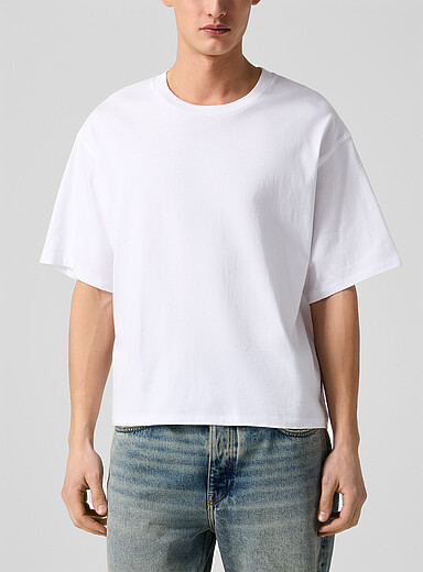 Won Hundred: Le t-shirt carr&eacute; essentiel Houston Blanc pour homme