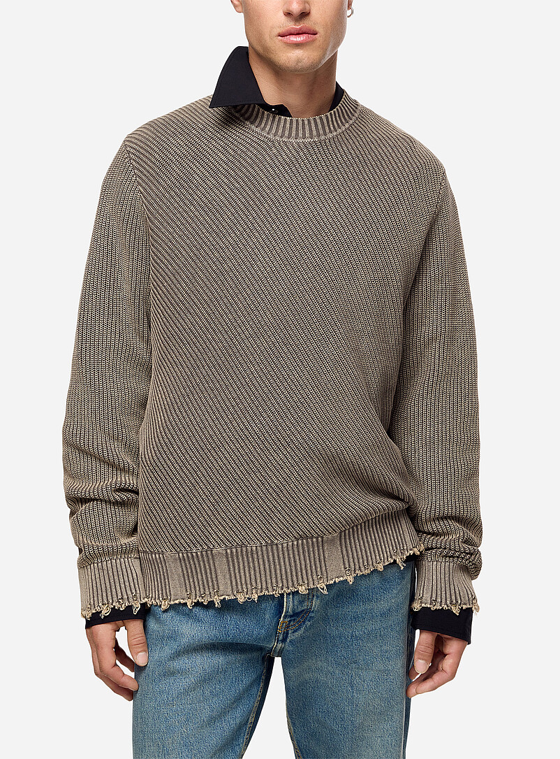 Bently distressed trim sweater product image (primary)