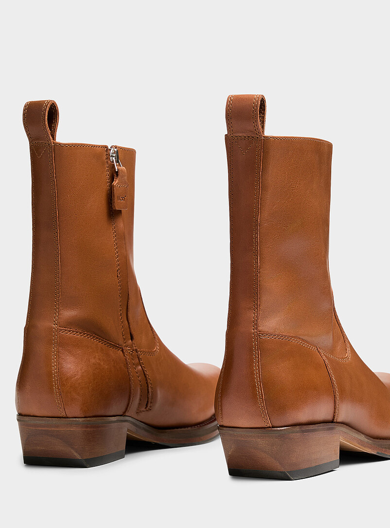 Barcelona brown leather boots product image 2