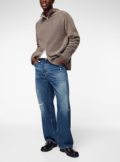 Our Legacy Blue Vast distressed wide-leg jean for men