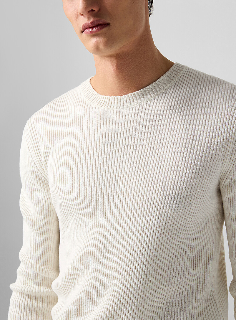 Our Legacy Off White Pure silk rib-knit sweater for men