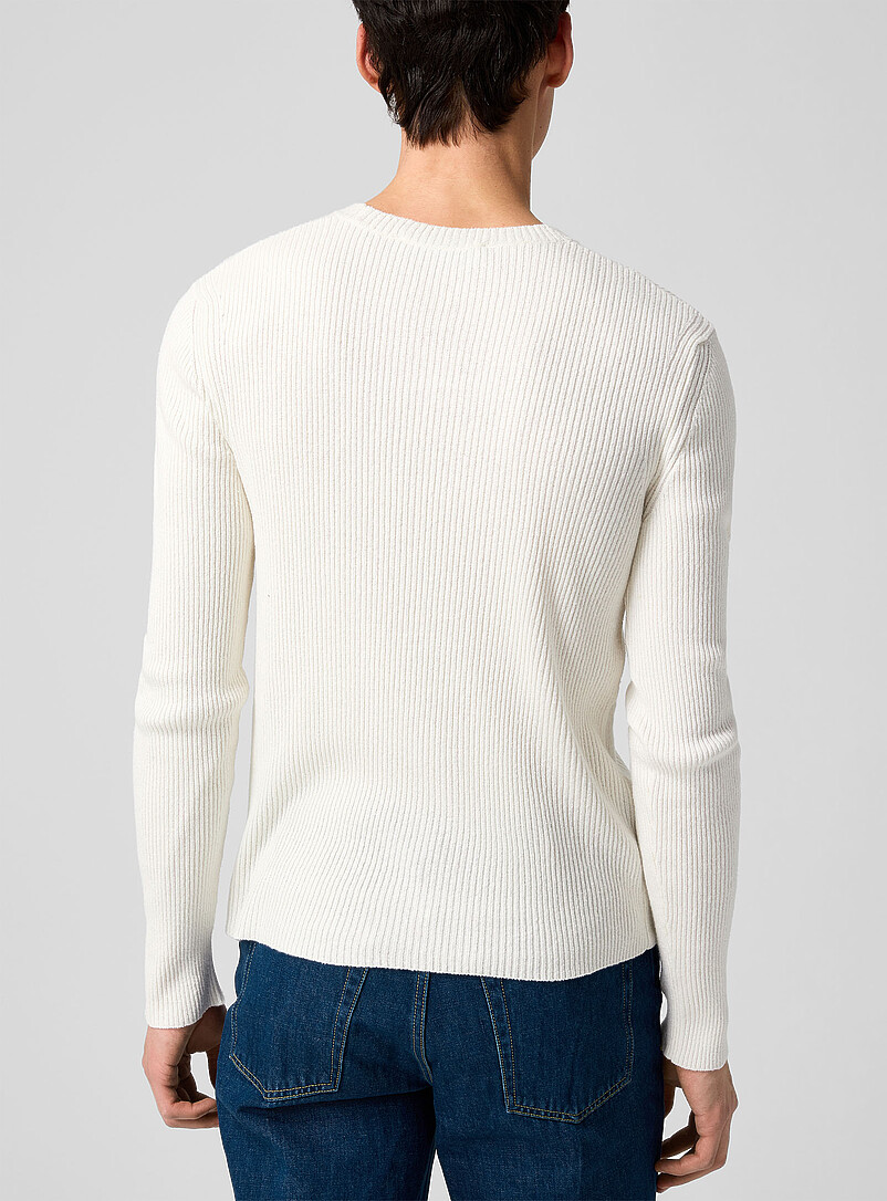 Our Legacy Off White Pure silk rib-knit sweater for men