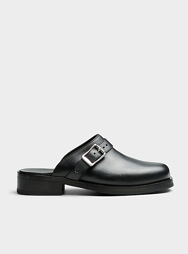 Our Legacy Black Camion black leather mule Men for men