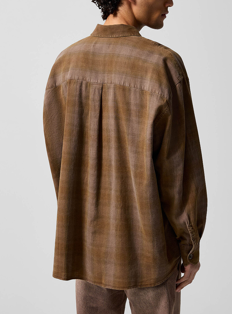 Our Legacy Brown Borrowed plaid shirt for men