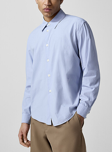 Our Legacy Baby Blue Beyond powder blue poplin shirt for men