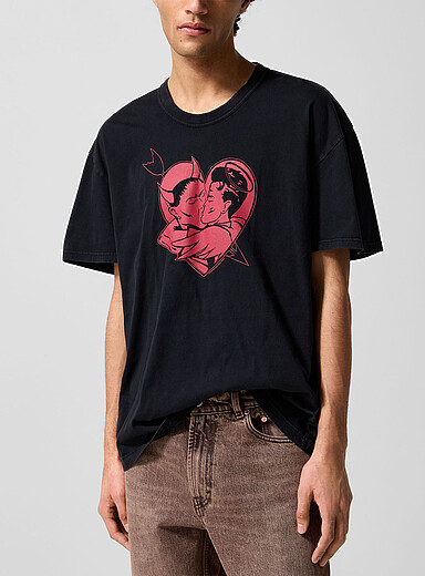 Our Legacy: Le t-shirt imprim&eacute; Love Story Noir pour homme