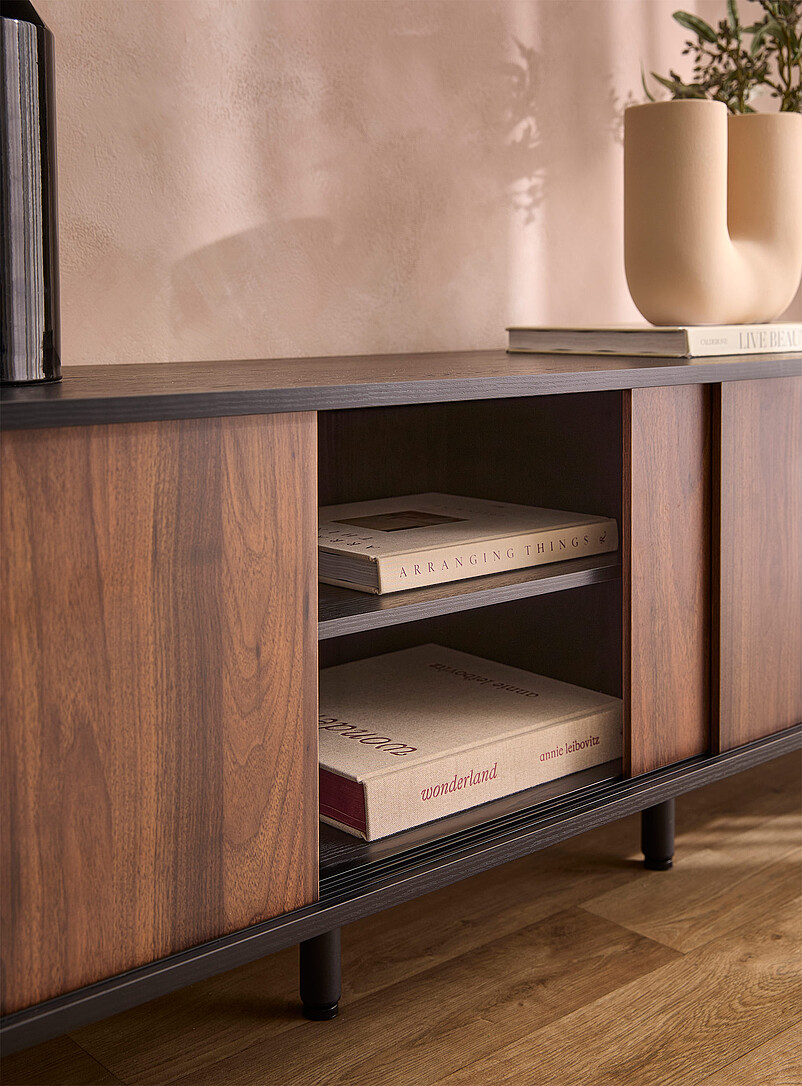 Quick-assembly walnut doors TV unit | Simons Maison | | Simons
