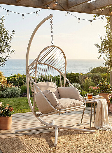 Ivory outdoor hanging chair