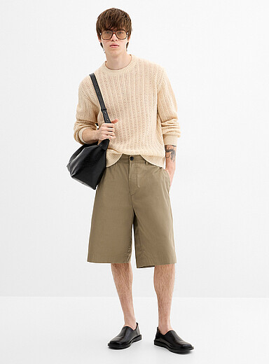 Le bermuda chino ample <b>Coupe baggy</b>