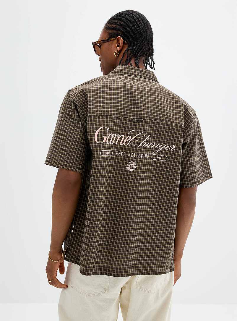 Typographic print check shirt | Redefined rebel | Shop Men's Check