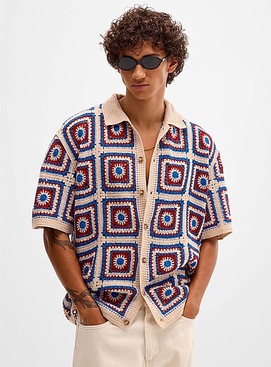 La chemise crochet mosa&iuml;que Fabian