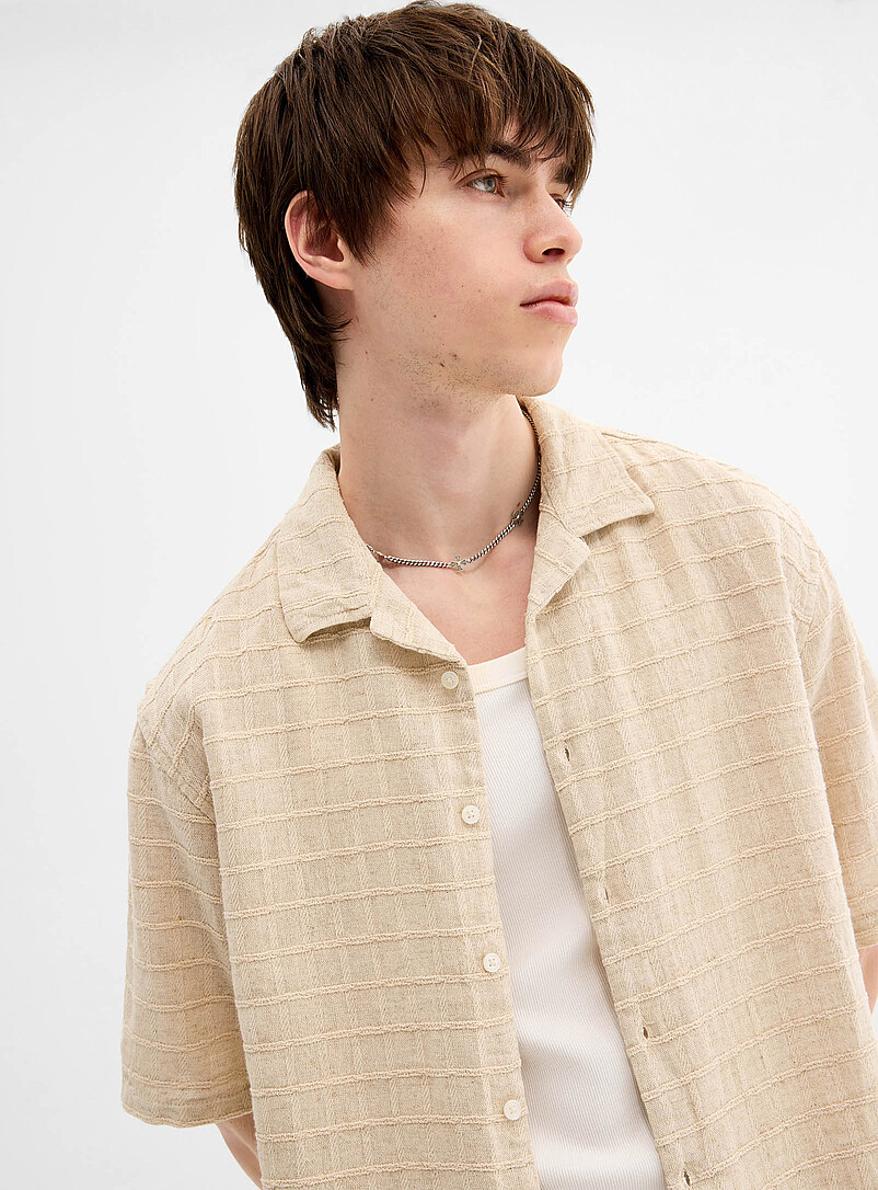 Corey textured check shirt product image 2
