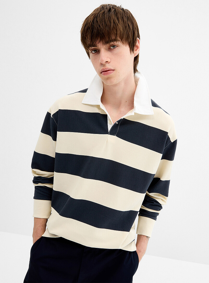Ribbed texture rugby polo product image 2