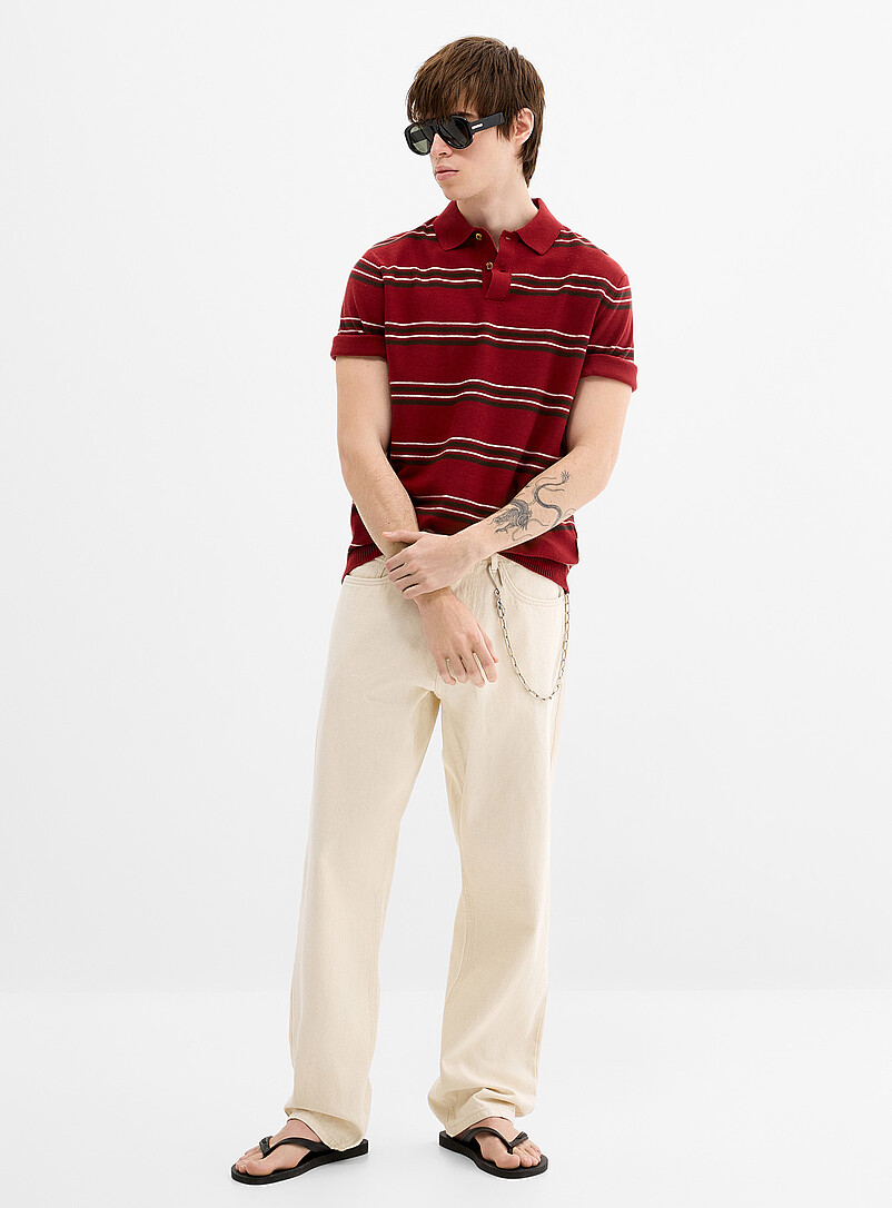 Cream 5-Pocket Jean Relaxed Fit