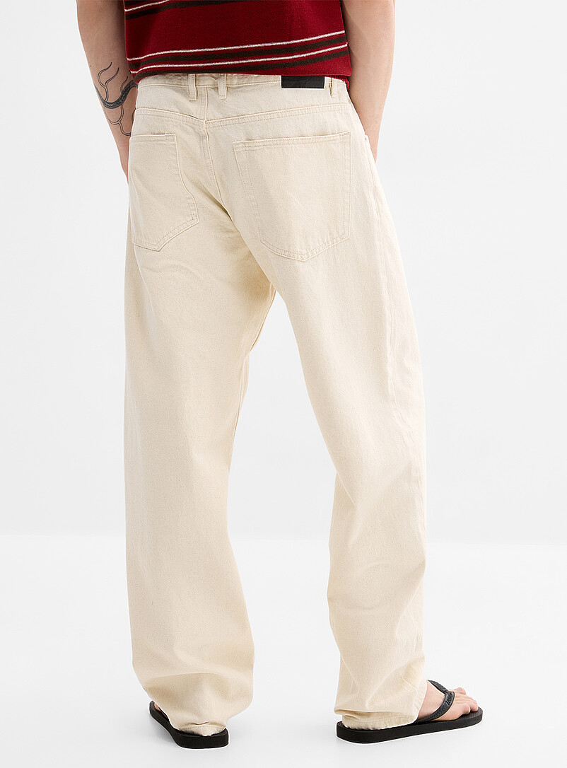 Cream 5-pocket jean Relaxed fit product image 3