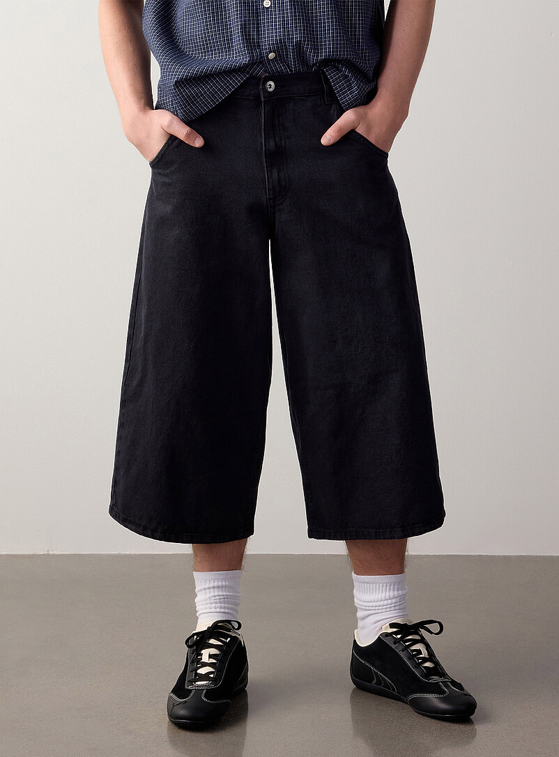 Black wash long jort Loose fit product image 2