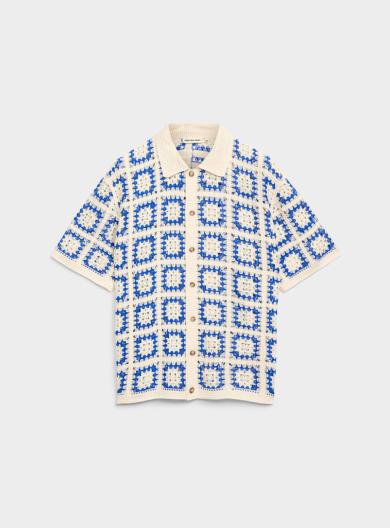 Fabian mosaic crochet shirt product image (primary)