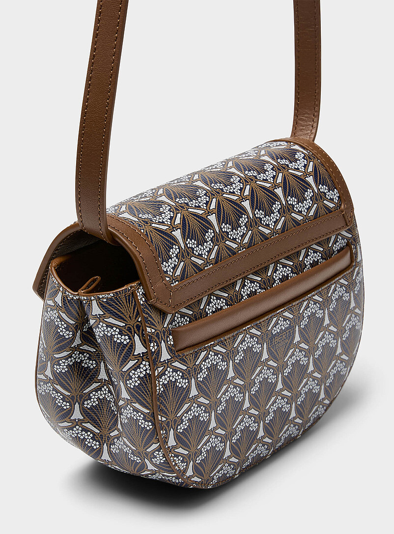 Liberty Patterned Brown Iphis crossbody bag <b>Made with Liberty Fabric</b> for women