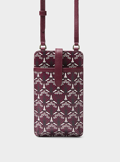 Iphis burgundy phone clutch <b>Made with Liberty Fabric</b>
