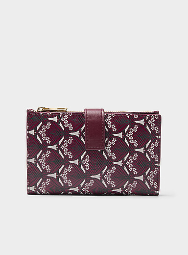 Iphis burgundy wallet <b>Made with Liberty Fabric</b>
