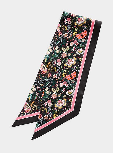 Pure silk Mabelle Hall narrow scarf <b>Made with Liberty Fabric</b>