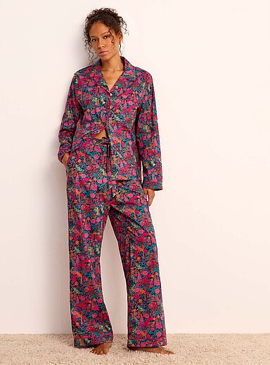 Liberty Patterned Pink Ciara poplin pyjama set <b>Made with Liberty Fabric</b> for error