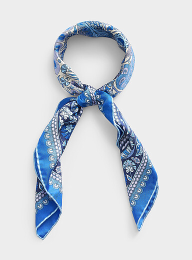 Le foulard de soie jardin de paons <b>Fait d'un tissu Liberty Fabric</b>