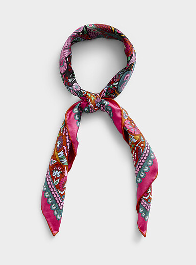 Peacock garden silk scarf <b>Made with Liberty Fabric</b>