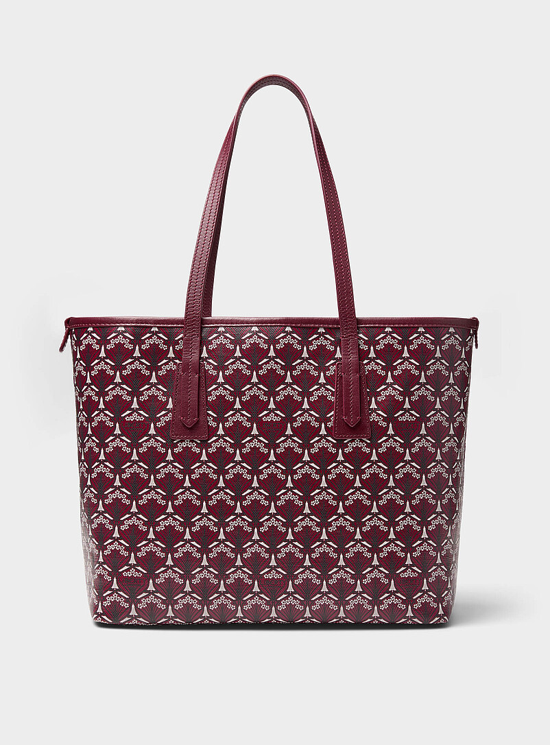 Malborough Iphis Burgundy Tote Bag Made With Liberty Fabric