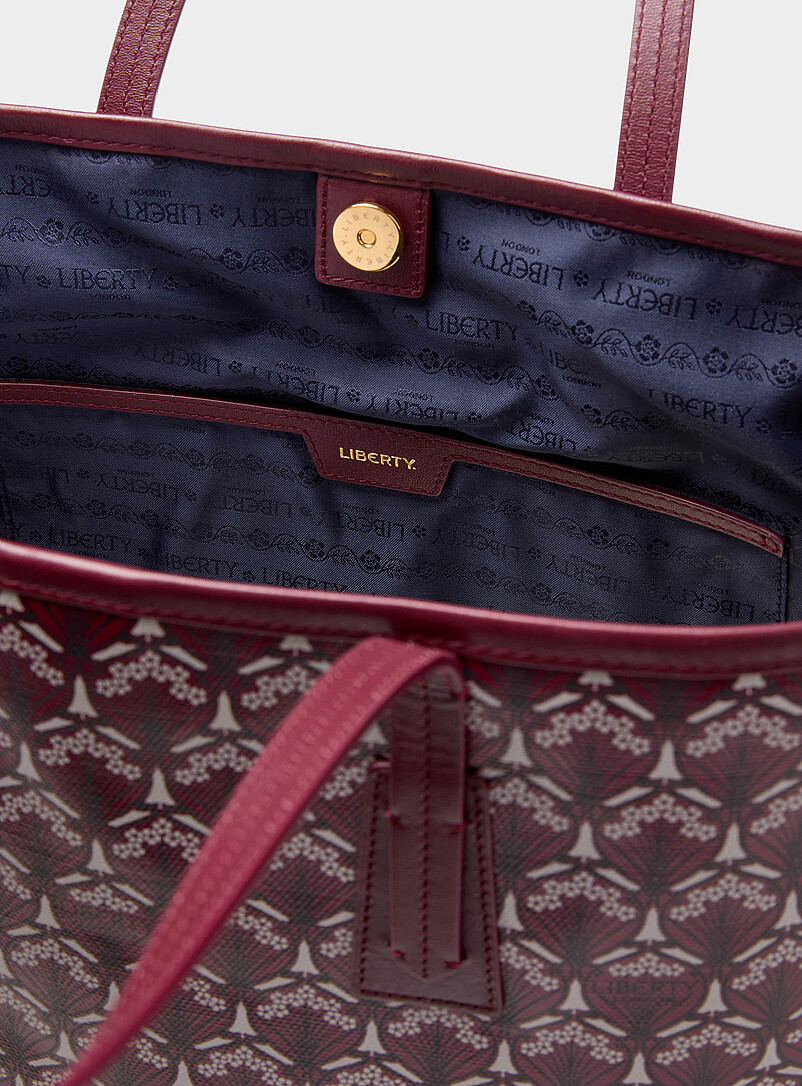 Malborough Iphis burgundy tote bag Made with Liberty Fabric product image 3