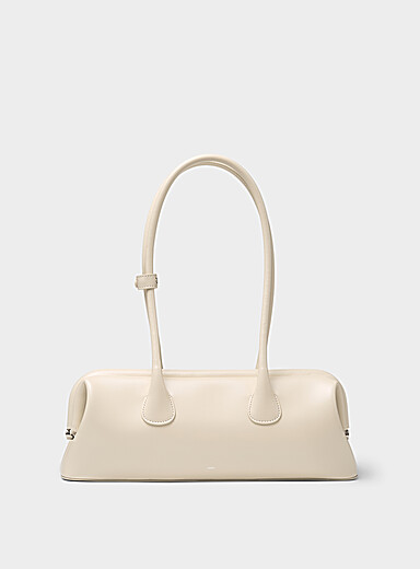 Le sac baguette cuir Boat &eacute;cru