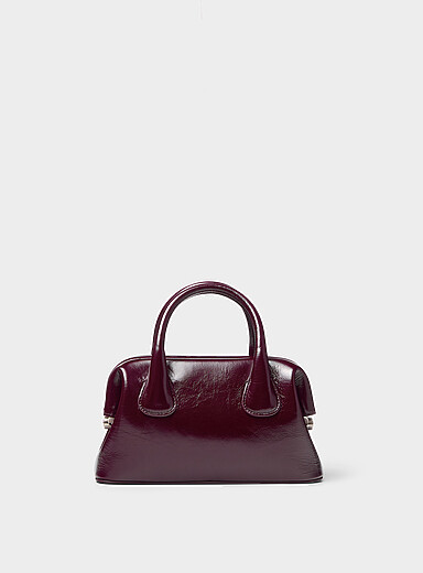 Le minisac cuir pourpre Boat
