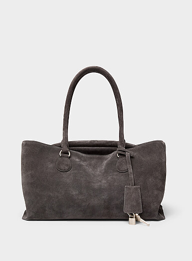 Le fourre-tout su&egrave;de gris anthracite Shell Brot