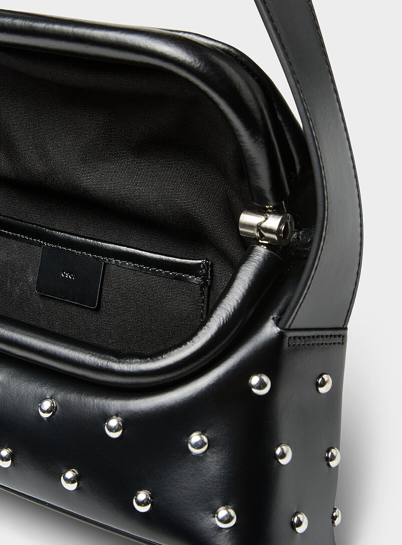 Folder Brot studded leather baguette bag product image 3