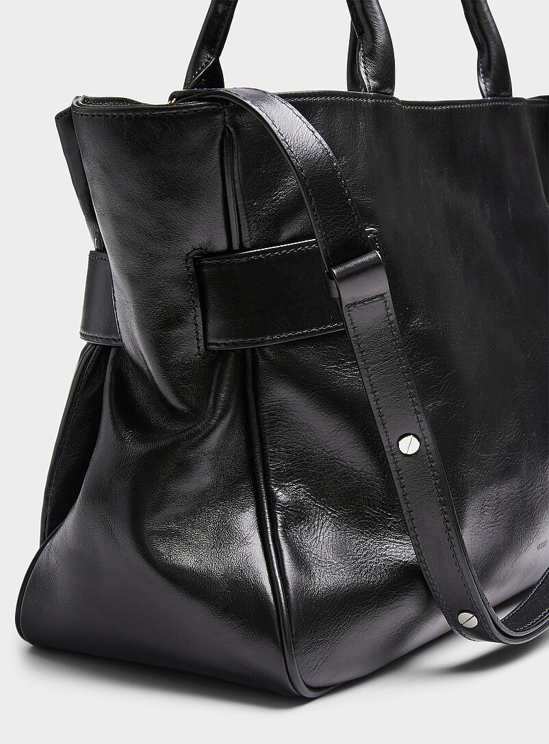 Brocle large glossy leather tote bag product image 2