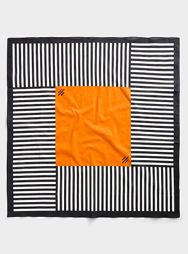 Le foulard &agrave; rayures pur coton