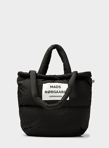 Pillow rugged fabric puffy tote bag