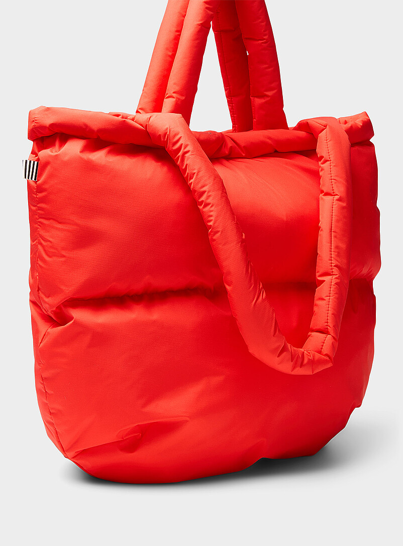 Mads Norgaard: Le fourre-tout <i>puffy</i> toile robuste Pillow uni Rouge pour femme