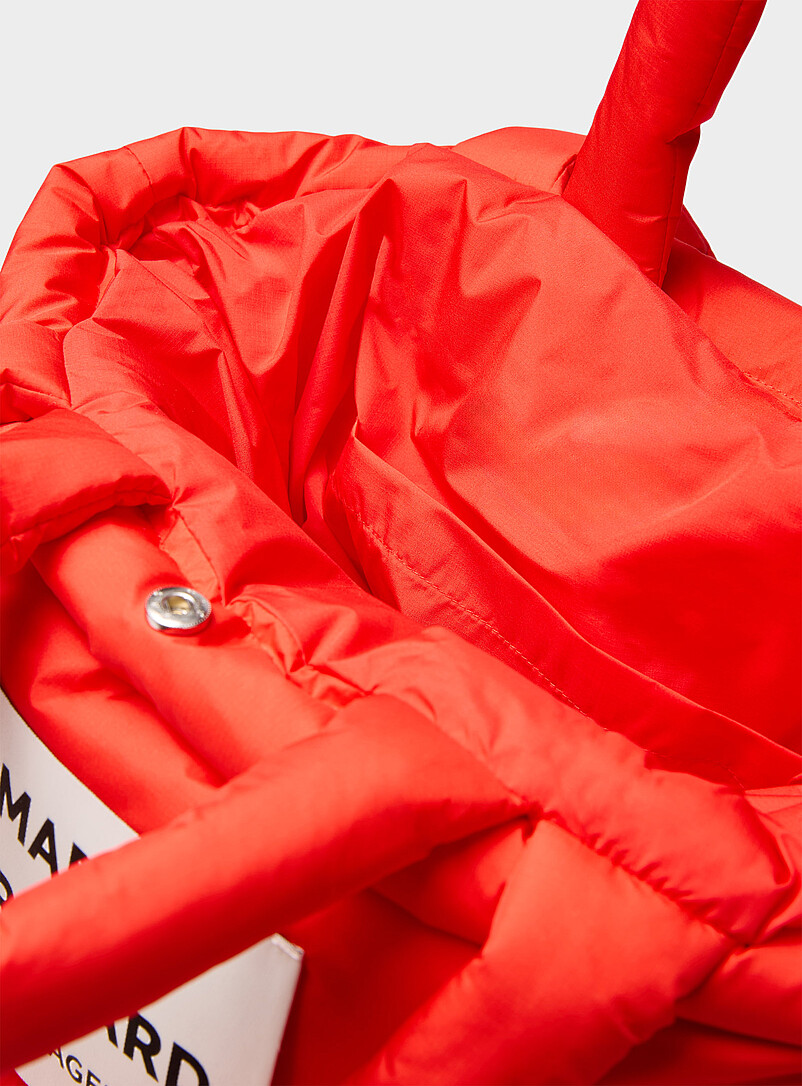 Mads Norgaard: Le fourre-tout <i>puffy</i> toile robuste Pillow uni Rouge pour femme