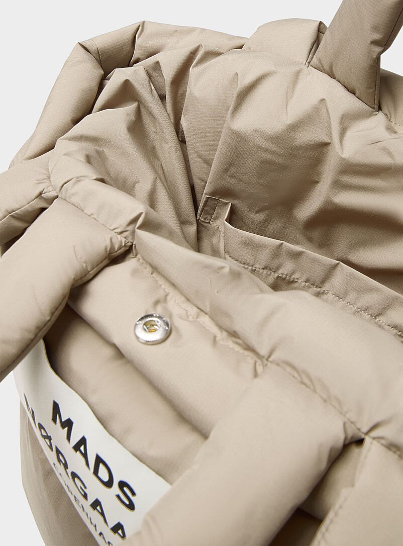 Pillow solid rugged fabric puffy tote bag product image 3