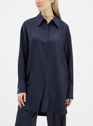 La chemise amplifi&eacute;e pure soie